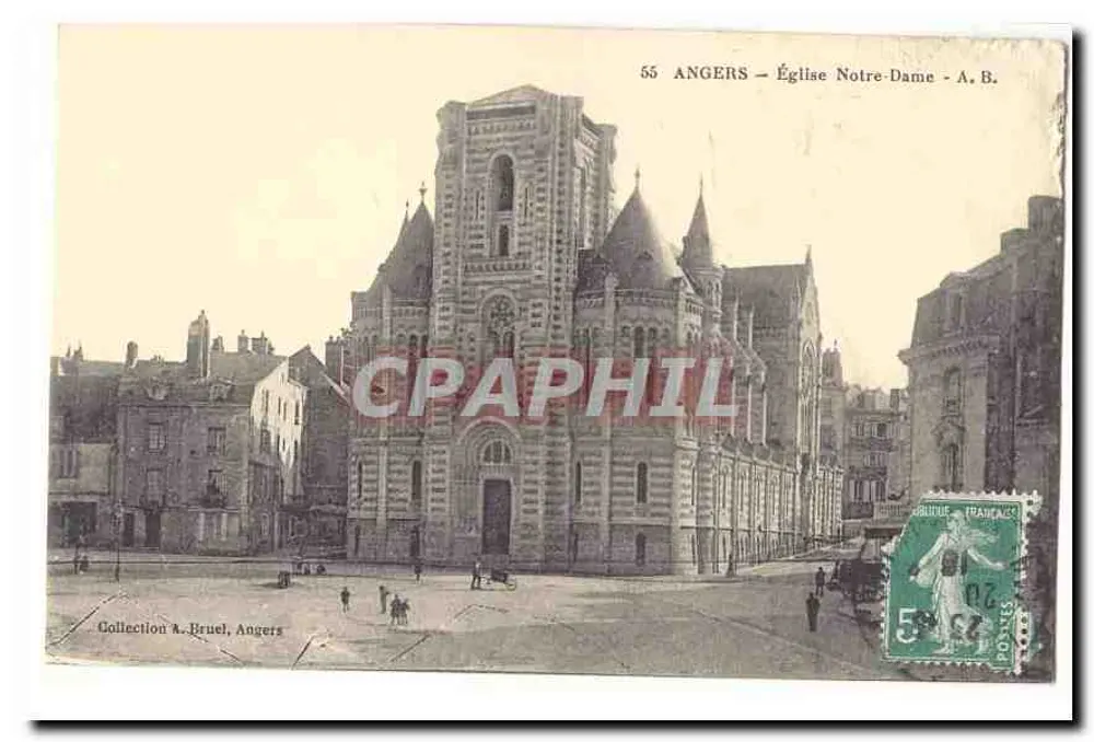 Angers — Église Notre-Dame — éditeur A. B. - Frente