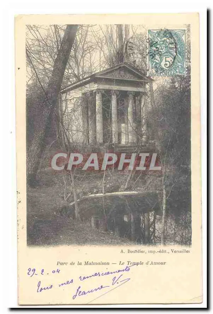 Parque da Malmaison — O Templo do Amor — A. Boufdier, imp.-edit., Versailles - Frente