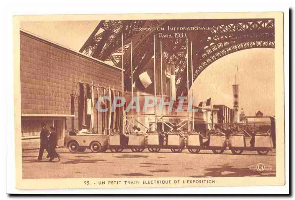 Ein kleiner elektrischer Zug aus der Ausstellung — Internationale Ausstellung Paris 1937 — Nr. 95 - Vorderseite