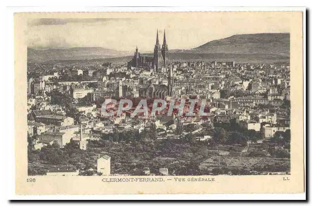 Clermont-Ferrand — Vue générale — éditeur LL, n° 198 - Frente