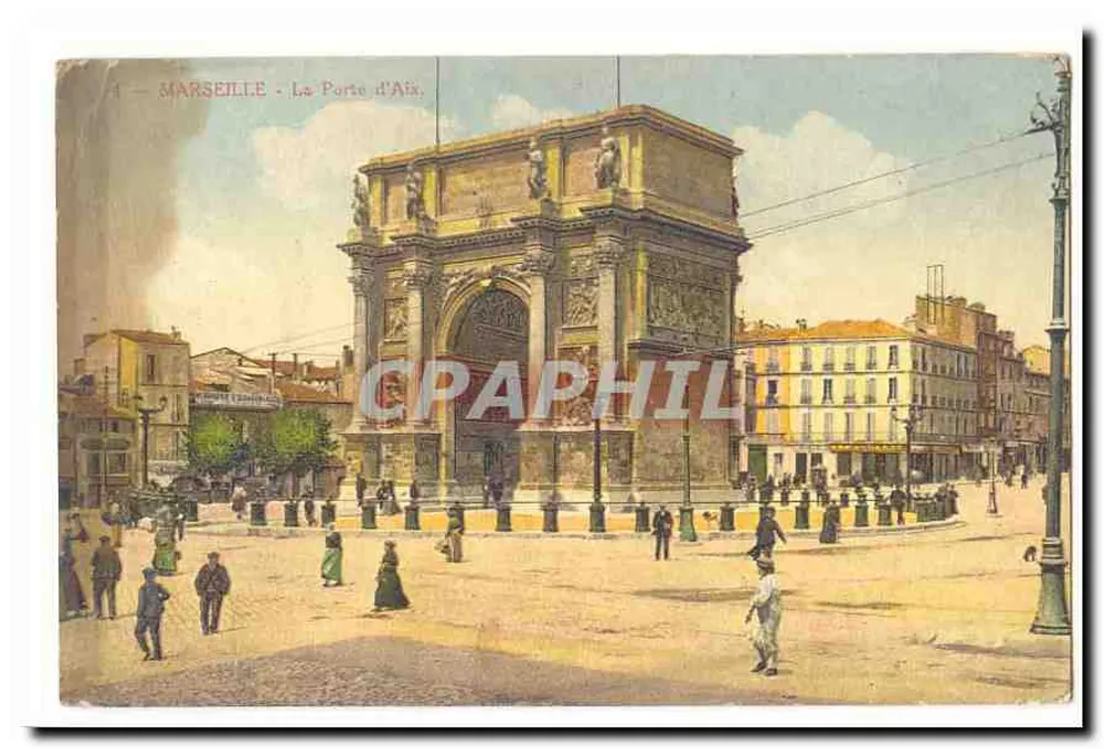 Marseille — A Porta de Aix — editor A. - Frente