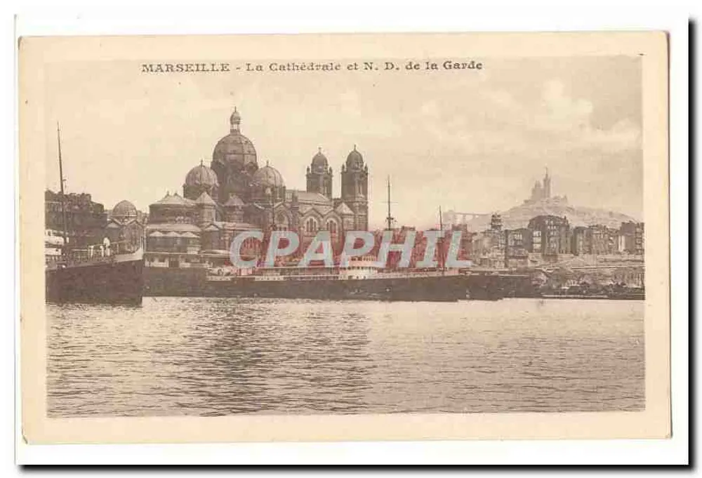 Marseille - Die Kathedrale und N. D. de la Garde - Vorderseite