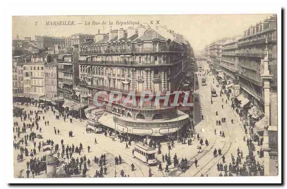 Marselha — A Rue de la République — Craphil - Frente