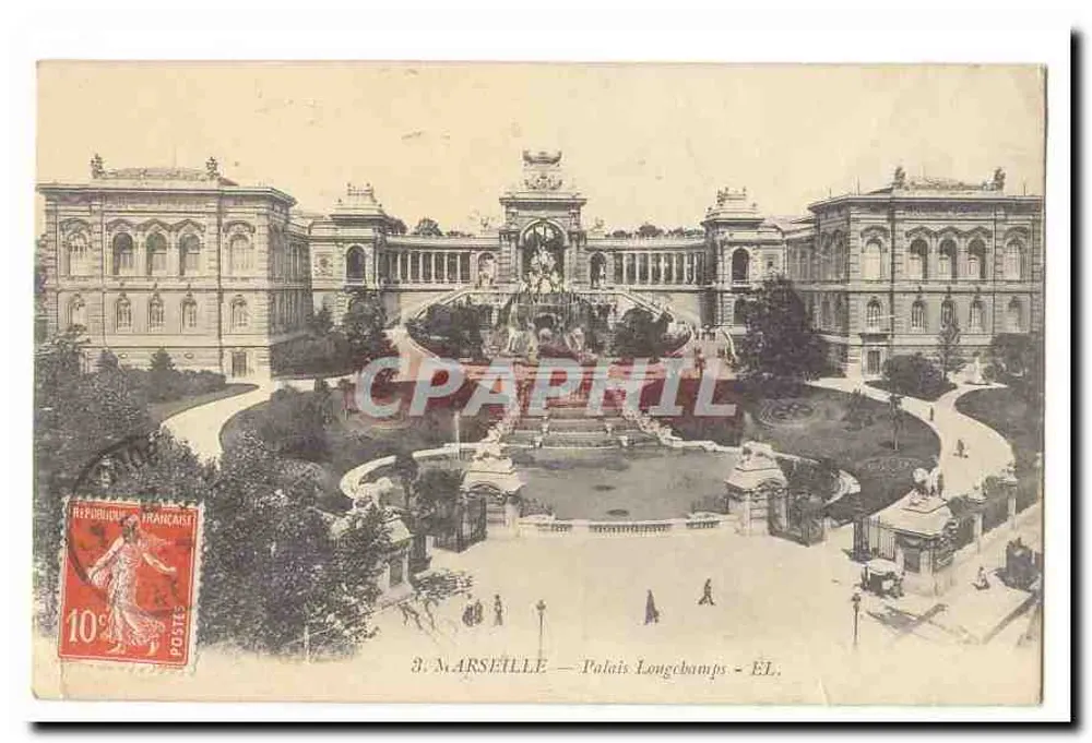 Marselha — Palácio Longchamps — Editor L. Él. - Frente