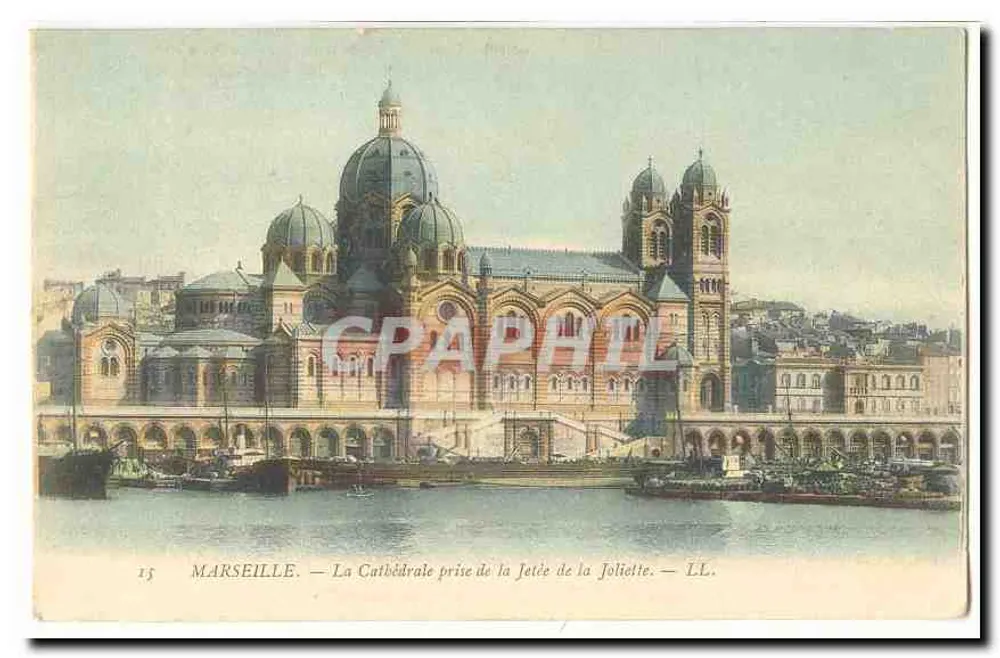 Marseille — Die Kathedrale von der Jetée de la Joliette — LL. - Vorderseite