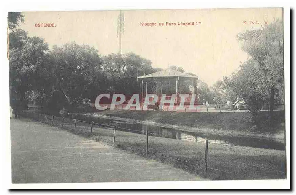Ostende — Klosque no Parque Léopold 1º — E.D.L. 4 - Frente
