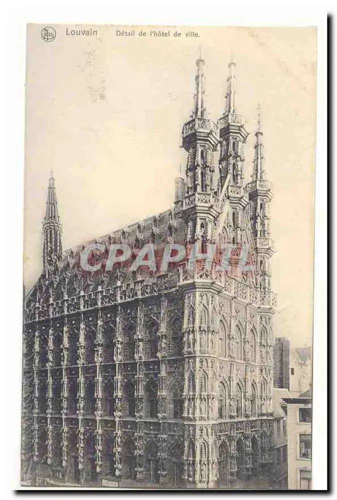 Louvain — Detail des Rathauses - Vorderseite