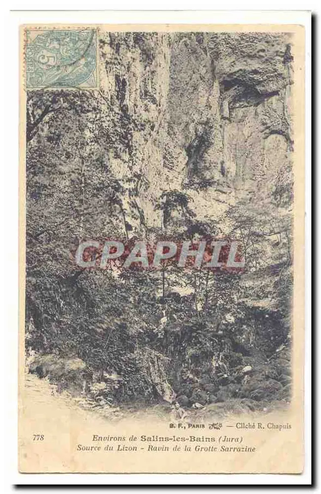 Quelle des Lizon - Schlucht der Sarrazine-Höhle — Umgebung von Salins-les-Bains (Jura) — Foto R. Chapuis - Vorderseite