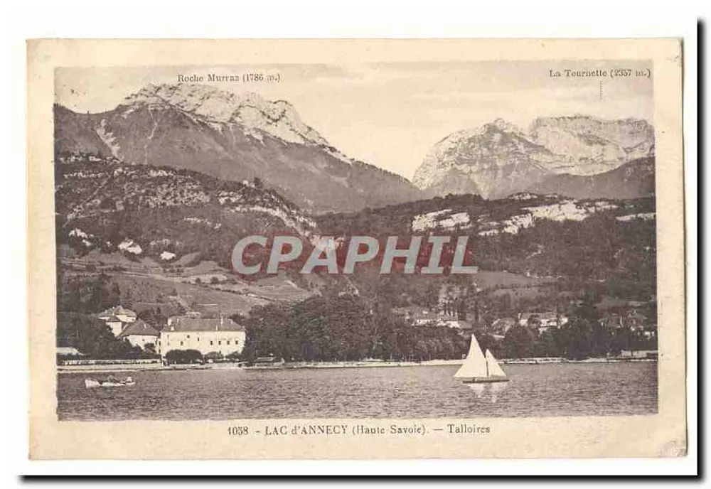 Lago de Annecy (Alta Saboia) — Talloires — Roches Murraz e La Tournette - Frente