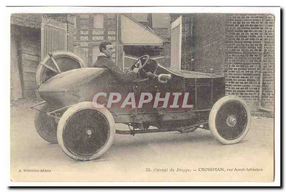 Circuito de Dieppe — CROSSMAN, sobre Arrol-Johnston - Anverso