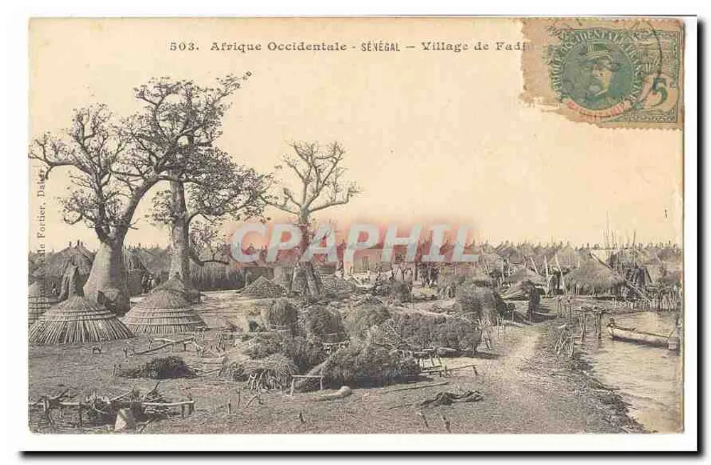 Dorf Fadé — Westafrika — SENEGAL — Verlag Fortier, Dakar - Vorderseite
