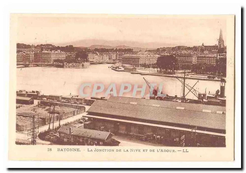 Bayonne - Die Zusammenflussstelle der Nive und Adour — LL - Vorderseite
