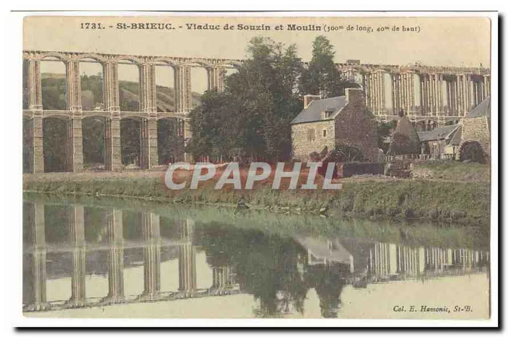 St-Brieuc - Viadukt von Souzin und Mühle — Col. E. Hamonic, St-B. - Vorderseite