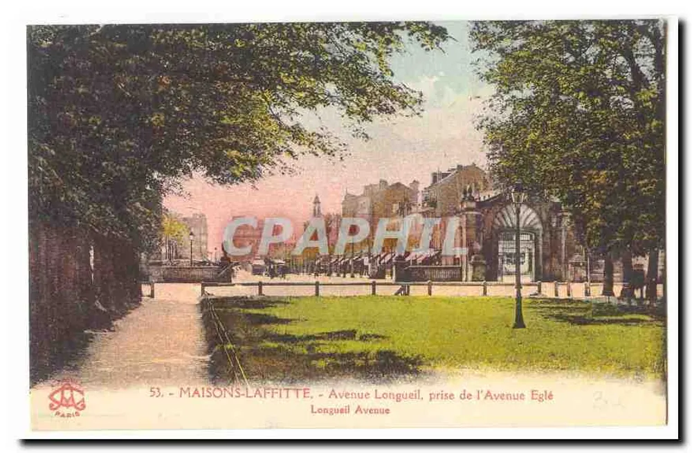 MAISONS-LAFFITTE - Avenue Longueil, Aufnahme von der Avenue Eglé - Vorderseite