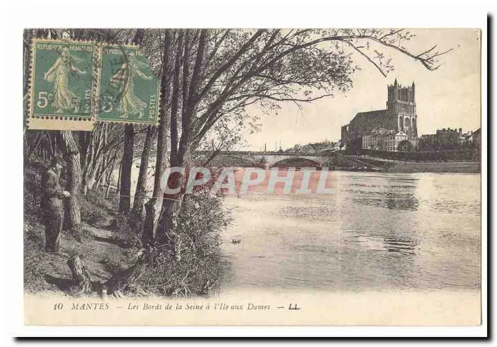 Mantes — Die Ufer der Seine bei Ville aux Dames — LL - Vorderseite
