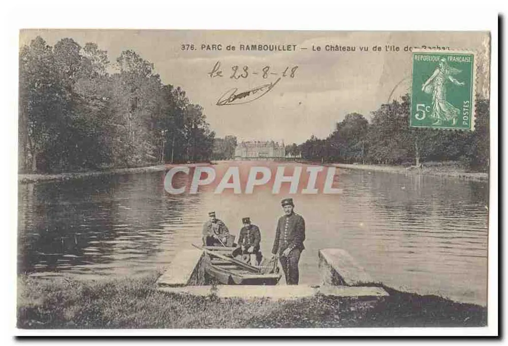 Parc de Rambouillet — Das Schloss von der Insel Rambouillet gesehen — unbekannter Verlag, n° 378 - Vorderseite