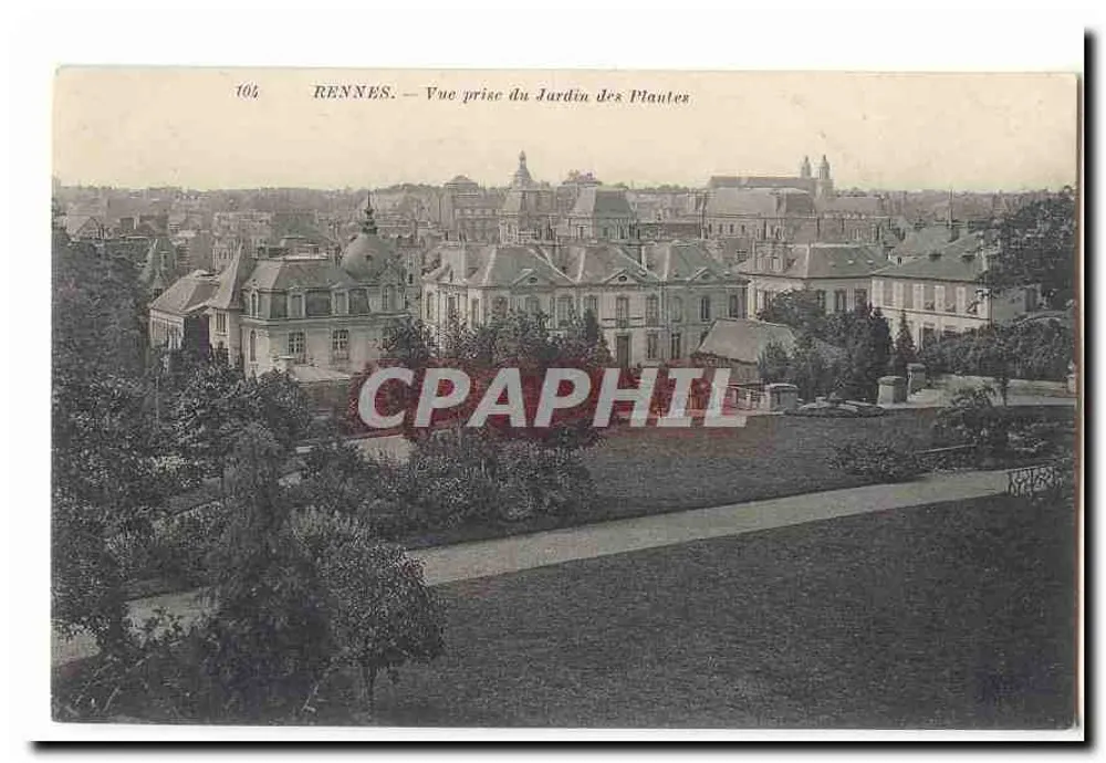 Rennes — Ansicht vom Jardin des Plantes — unbekannter Verleger, Seriennummer 104 - Vorderseite