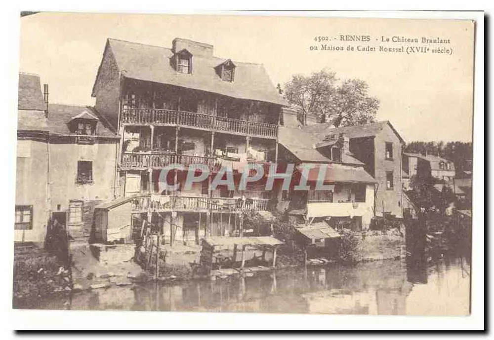 Rennes - Das Schiefes Schloss oder Haus von Cadet Roussel (17. Jahrhundert) - Vorderseite