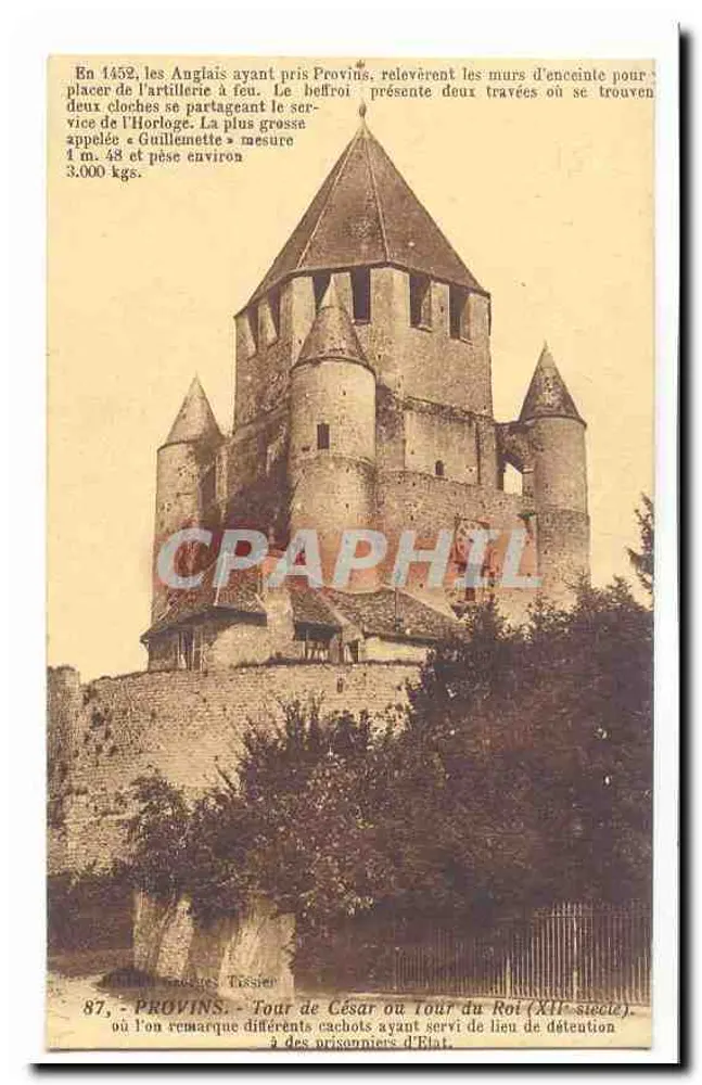 Provins - Turm von Cäsar oder Königsturm (12. Jahrhundert) — Tissier - Vorderseite