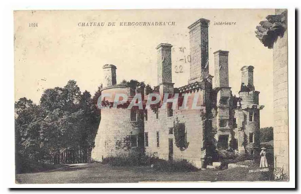 Castelo de Kergournade'ch — interior — editor desconhecido, n° de série 1024 - Frente