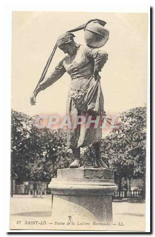 Saint-Lô — Estátua da Leiteira Normanda — LL - Frente