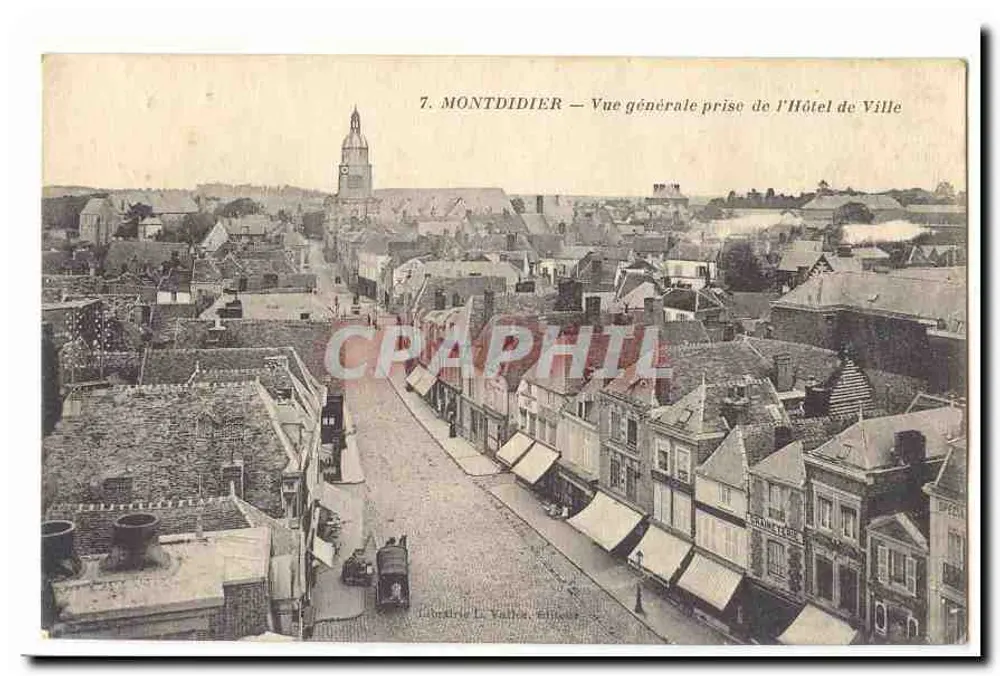 Montdidier — Allgemeiner Blick vom Rathaus aus — Verlag L. Vallee, Ausgaben - Vorderseite