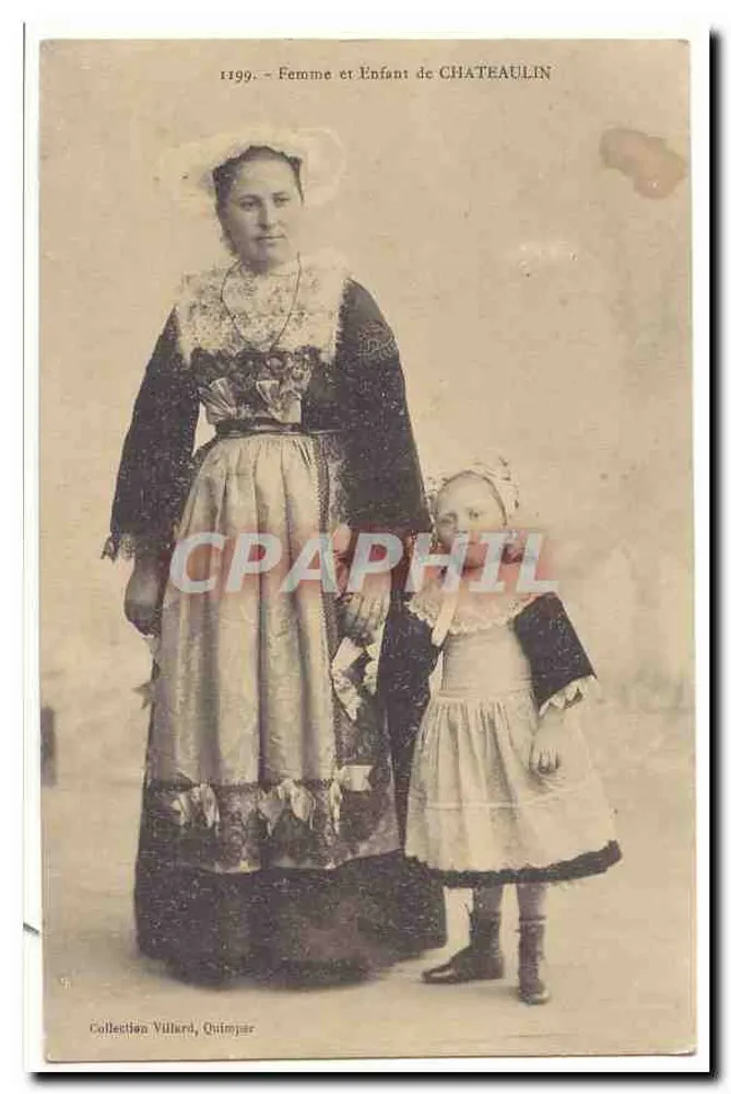 Frau und Kind aus CHATEAULIN — Villard-Sammlung, Quimper - Vorderseite