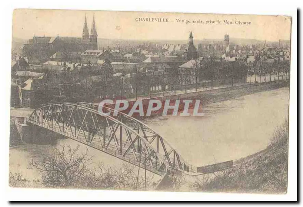 Charleville — Vista geral tirada do Monte Olimpo — editor H. Dauding - Frente