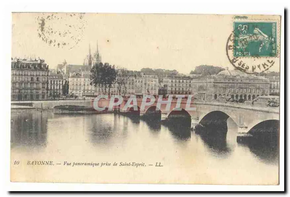 Bayonne — Panoramablick vom Saint-Esprit — LL. - Vorderseite