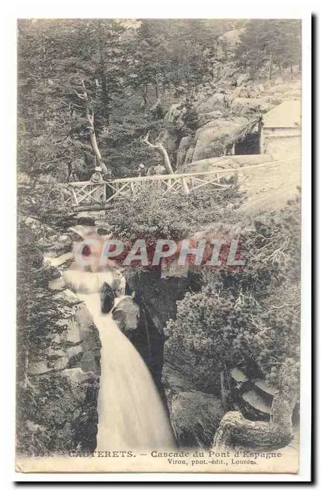 Cauterets — Cachoeira do Pont d'Espagne — Viron, fot.-edição, Lourdes - Frente