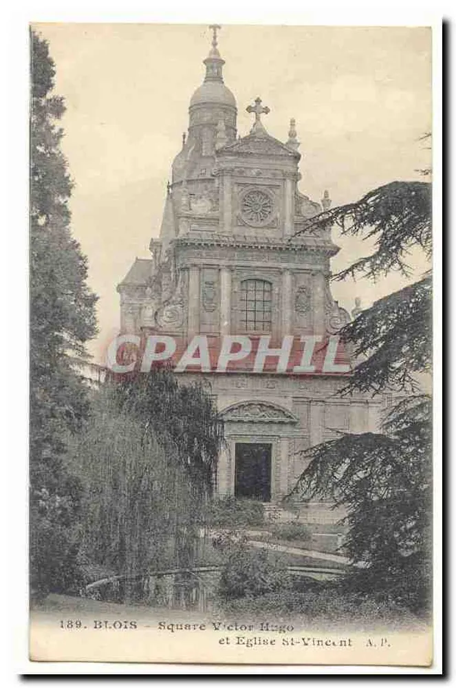 Blois — Square Victor Hugo und Kirche Saint-Vincent — A.P. - Vorderseite