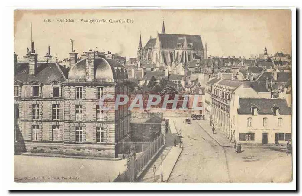VANNES - Vue générale, Quartier Est — Collection H. Laurent, Port-Louis, n° 146 - Frente