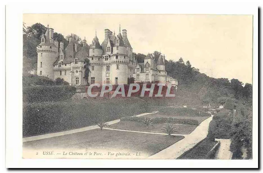 Ussé — O Castelo e o Parque — Vista geral — LL - Frente