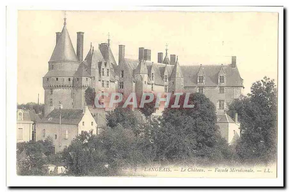 Langeais — O Castelo — Facha Meridional — L.L. - Frente
