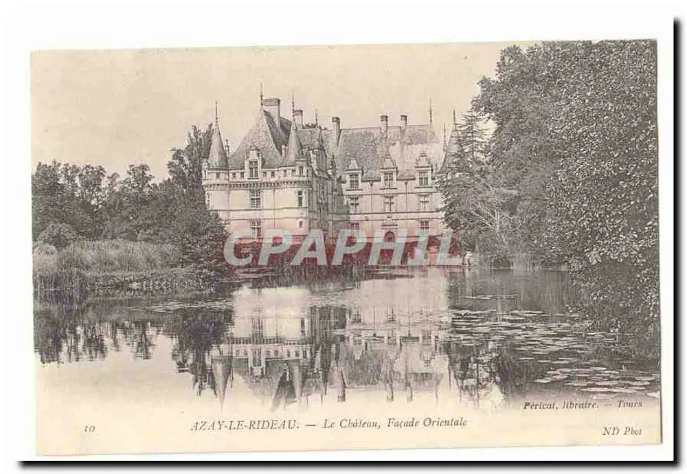 Azay-le-Rideau — O Castelo, Fachada Oriental — Pericat, livraria, Tours - Frente