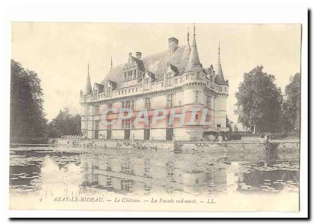 Azay-le-Rideau — Das Schloss — Die Südwestfassade — LL - Vorderseite