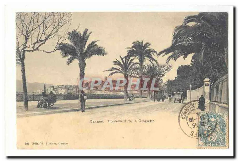 Cannes. Boulevard de la Croisette — Édit. W. Stocker, Cannes, n° 227 - Frente