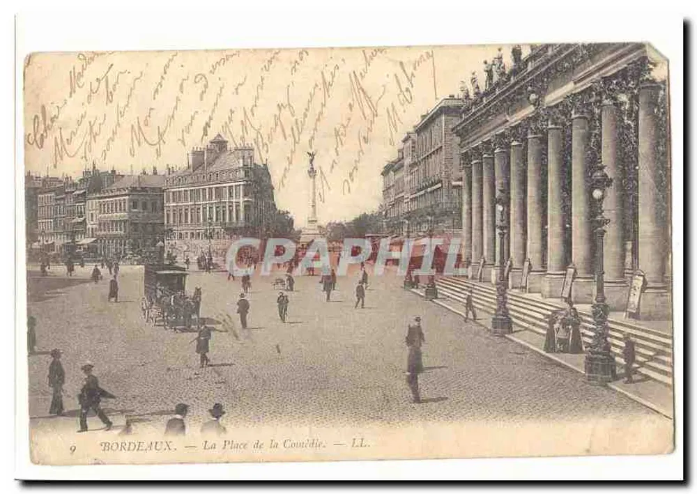 Bordeaux — A Praça da Comédia — LL. - Frente