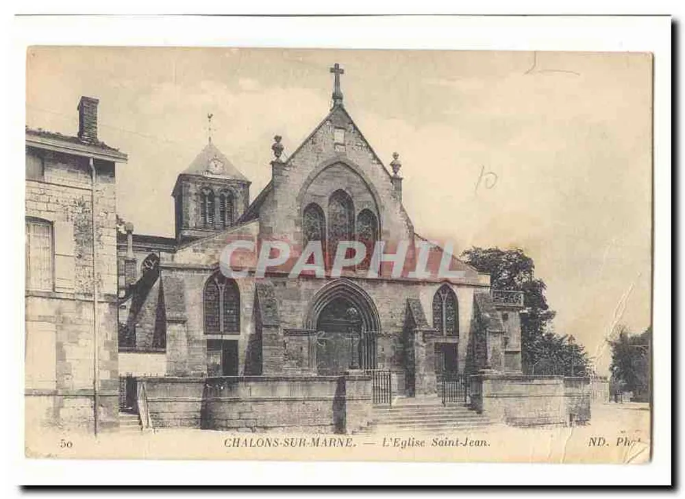 Chalons-sur-Marne — A Igreja de São João — ND. Fot. - Frente