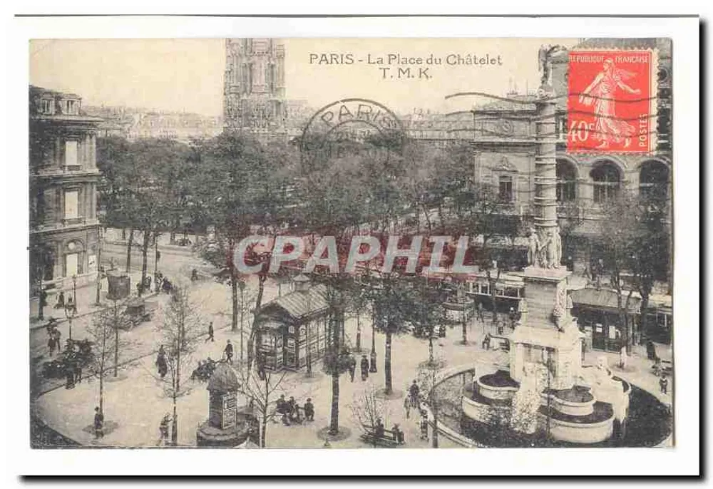Paris - A Praça do Châtelet — T.M.K. - Frente