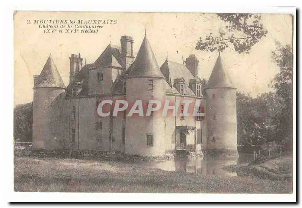 MOUTIERS-LES-MAUXFAITS — Schloss la Cantaudière (15. und 16. Jahrhundert) - Vorderseite