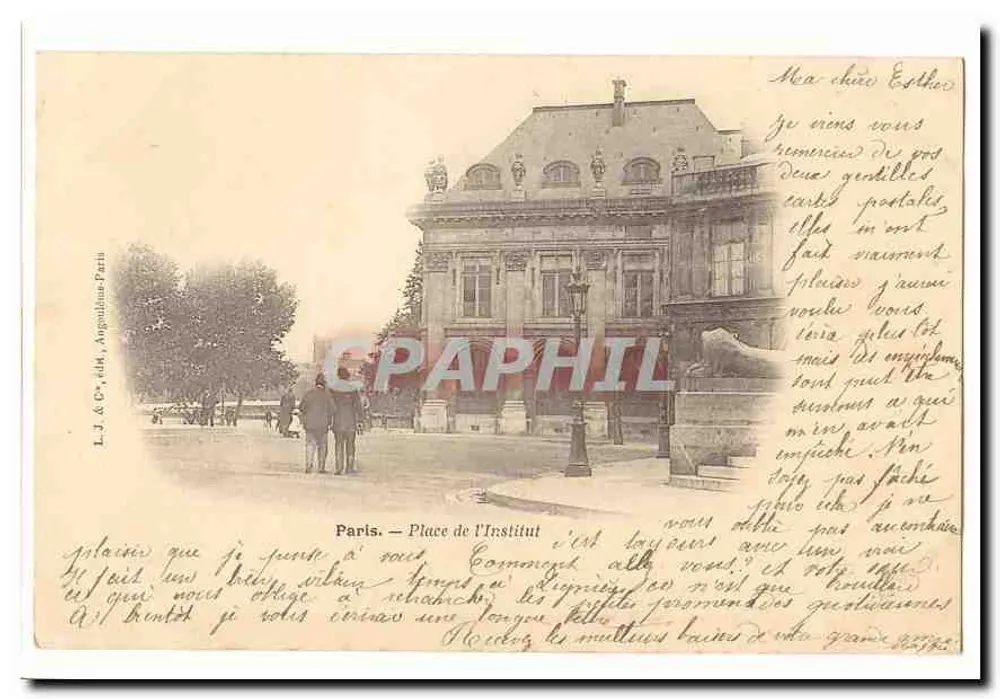 Paris — Praça do Instituto — L. J. & Cie, editora, Angoulline-Paris - Frente