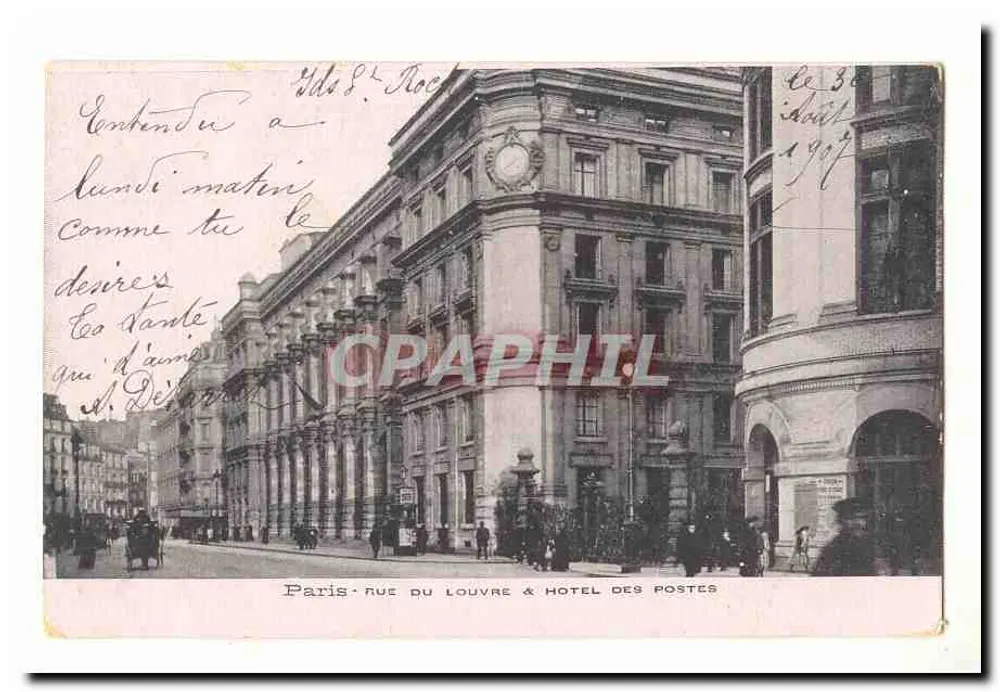 Paris - rue du Louvre & Hôtel des Postes - Vorderseite