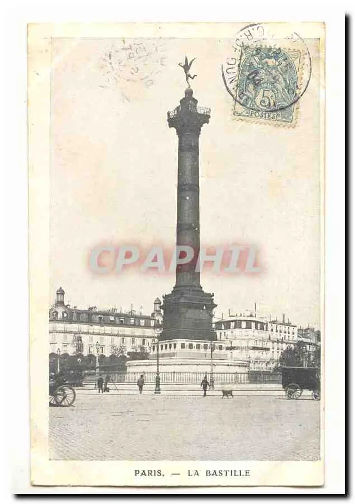 Paris — A Bastilha — editor Ch. Dun - Frente