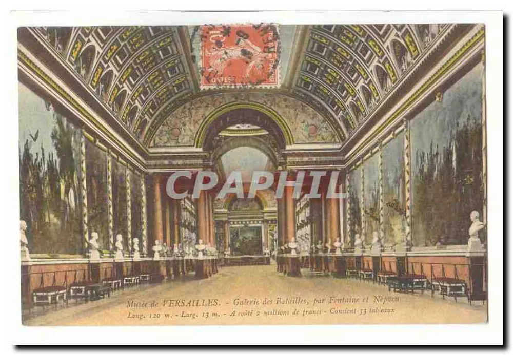 Museum von VERSAILLES - Galerie der Schlachten, von Fontaine und Népomucène - Vorderseite