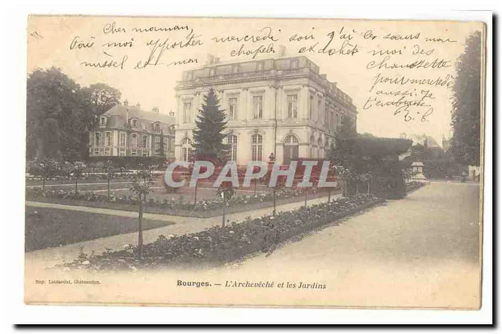 Bourges — Het Bisdom en de Tuinen — Imp. Lammeoût, Châteauneuf - Voorkant
