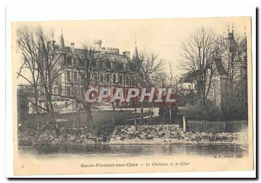 Saint-Florent-sur-Cher — O Castelo e o Cher — B.F., Paris - Frente