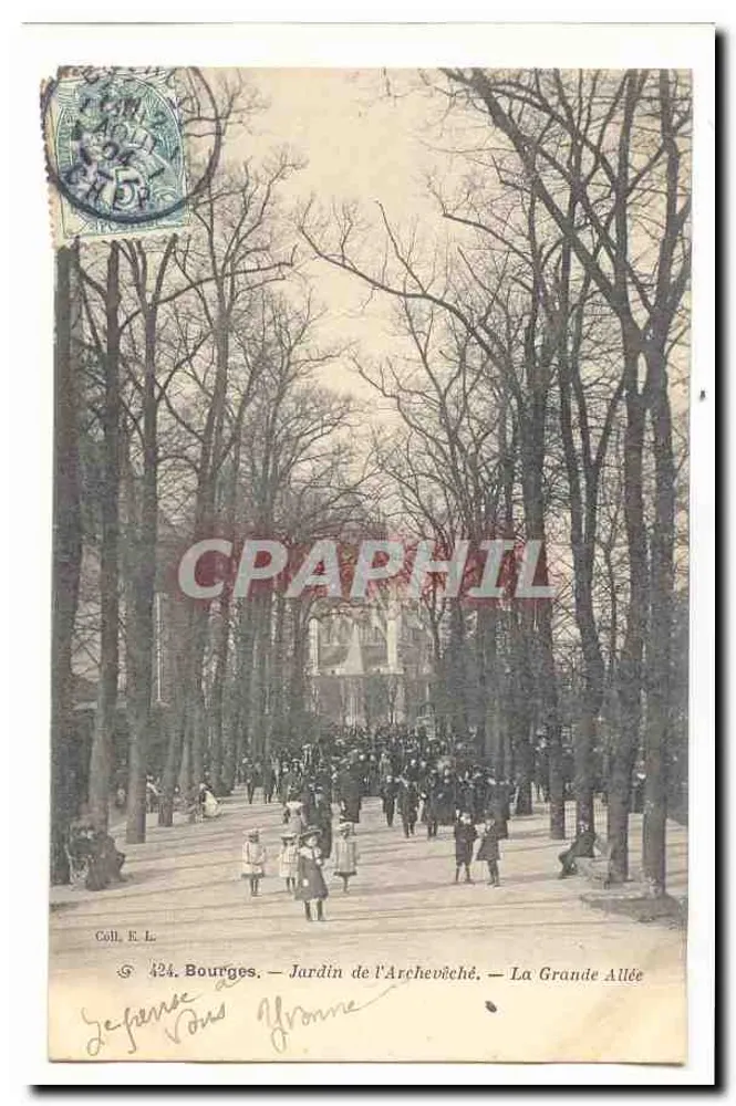Bourges — Garten des Erzbischofs — Die Grande Allée — Coll. E. L. - Vorderseite