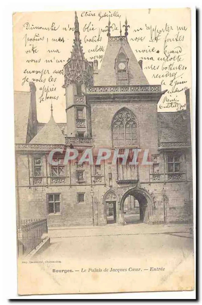 Bourges — Pałac Jacques Cœur — Wejście - Awers