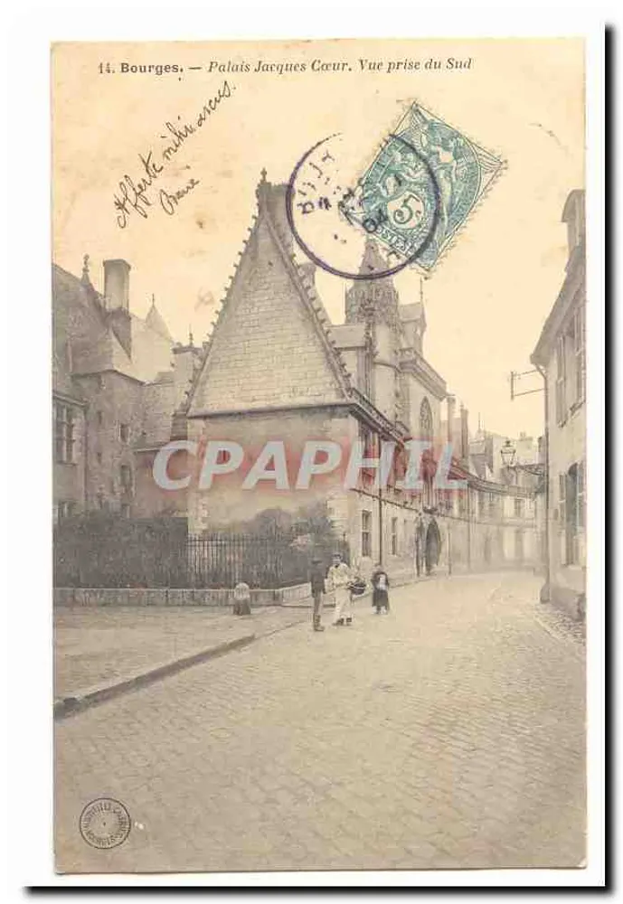Bourges — Palais Jacques Cœur. Ansicht vom Süden - Vorderseite